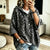 Comfortable And Casual Leopard-print Knitted Hoodie