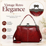 💼2026 New Kattee Elegant Waterproof Women’s Leather Kiss-Lock Tote Handbag