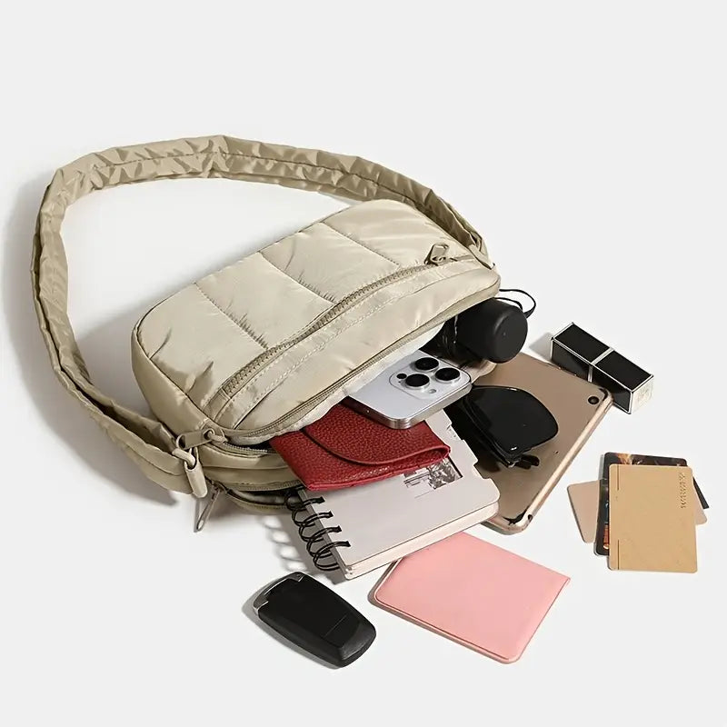 Nylon Lightweight Puffer Crossbody Bag for Women