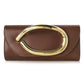 Metal Handle Metallic Clutch Purse