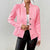 Textured Knit Stand-Collar Open-Front Blazer
