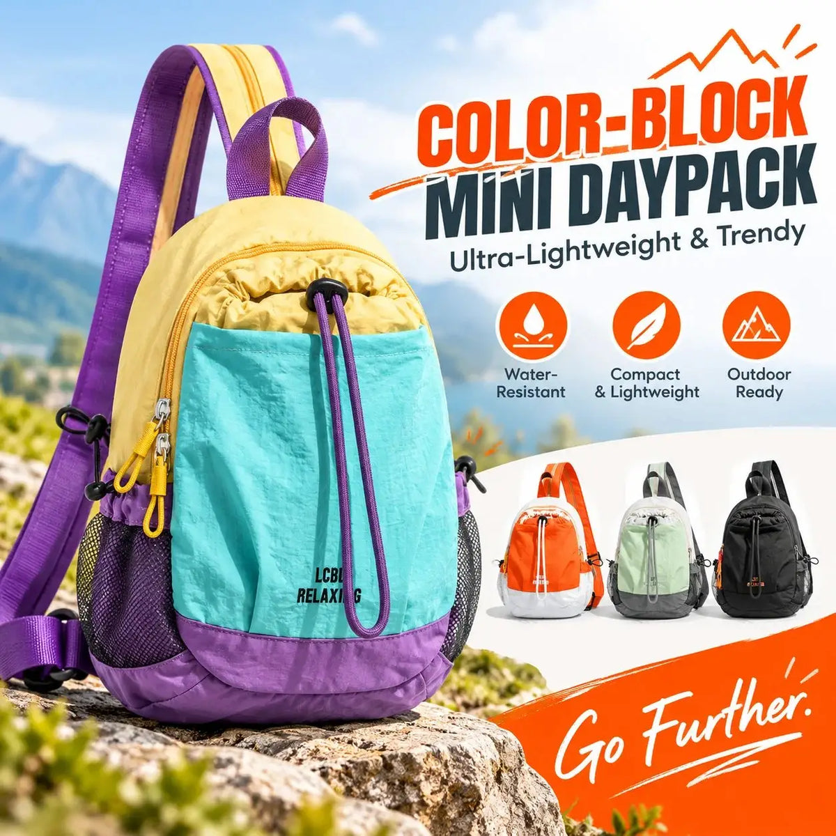 Unisex Lightweight Color-Block Mini Backpack🎁