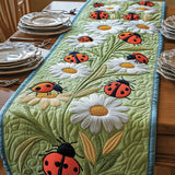 Springtime Ladybug Quilted Table Runner