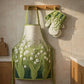 Lily of the Valley Floral Quilted Apron Set (2-Piece) – Padded Apron + Heat-Resistant Oven Mitts