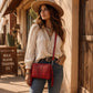 Bohemian PU Crossbody Bag with Western Fringe Tassels & Zipper Closure