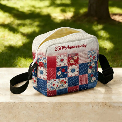 250th Anniversary Floral Quilted Crossbody Bag