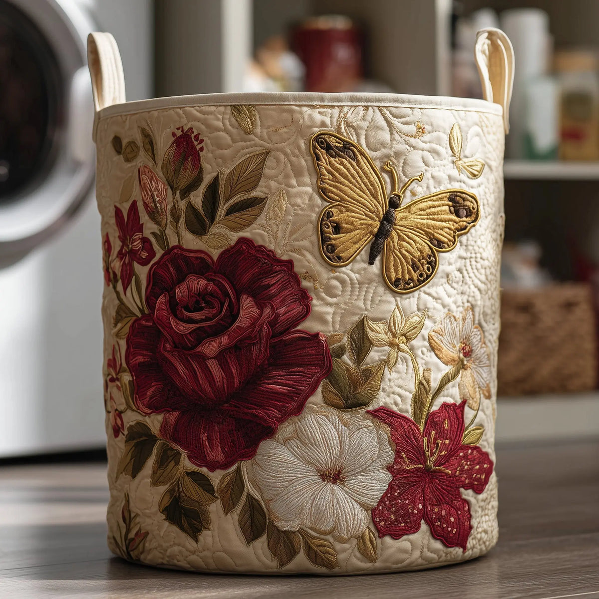 Butterfly Heaven Quilted Laundry Basket