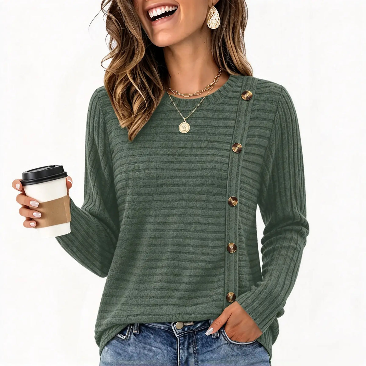 Women’s Fall Sweater Tunic Top Long Sleeve Cozy Casual Shirt