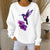 Women's Hummingbird Flower Art Print Casual Sweatshirt