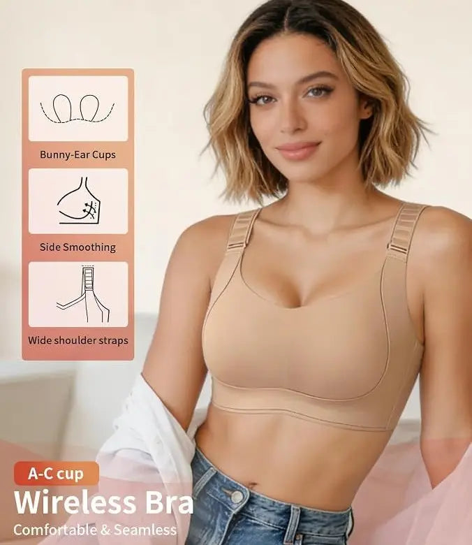 Adjustable Wireless Flexi-Lift Comfy Minimizer Bra