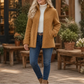Full-Zip Lambswool-Feel Stand Collar Jacket