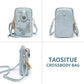 PU Small Openwork Carving Lightweight Crossbody Phone Bag