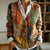 Women's Vintage Floral Art Pattern Print Buttoned Cardigan Sweater