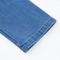 Collarless Soft-Denim-Look Button-Down Cardigan