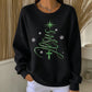 Women Christmas Crew Neck Printing Casual Sweatshirt