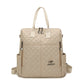 Anti-Theft Vintage Quilted Nylon Women's Backpack