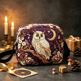Night Owl Moon Quilted Crossbody Bag