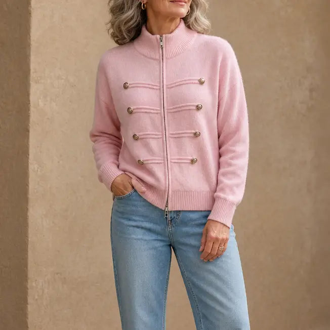 Two-Way Zip Sweater Jacket