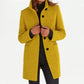 Women's Button-Front Stand Collar Fall Coat