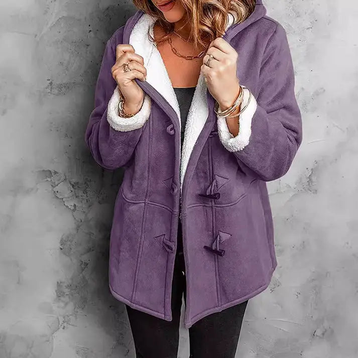 Cozy Sherpa Lined Toggle Coat with Hood
