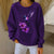 Women's Hummingbird Flower Art Print Casual Sweatshirt