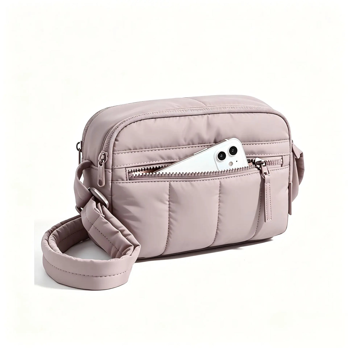 Nylon Lightweight Puffer Crossbody Bag for Women