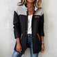 Women's Casual Color Blocked Cotton Padded Jacket