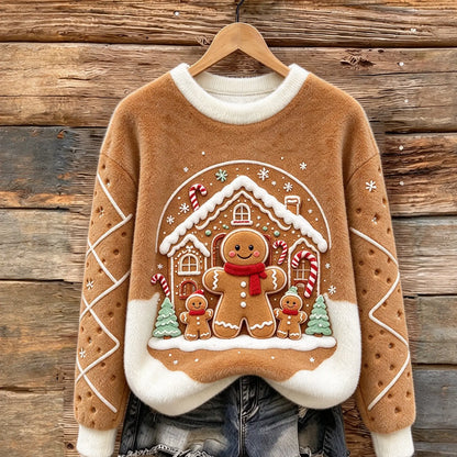 Gingerbread House Cozy Plush Sweatshirt