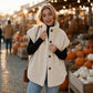 Womens Warm Button Down Sherpa Fleece-Look Vest