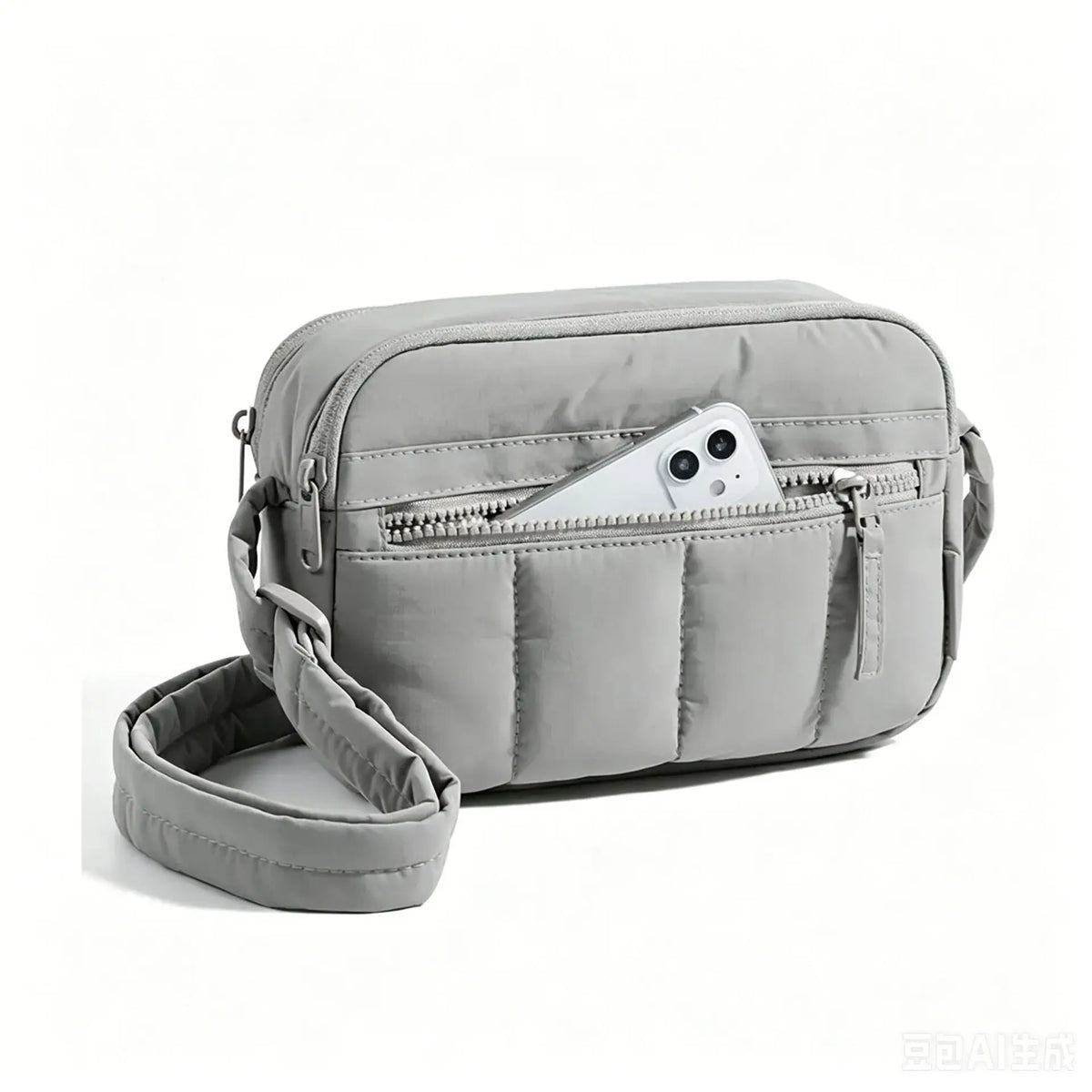 Nylon Lightweight Puffer Crossbody Bag for Women