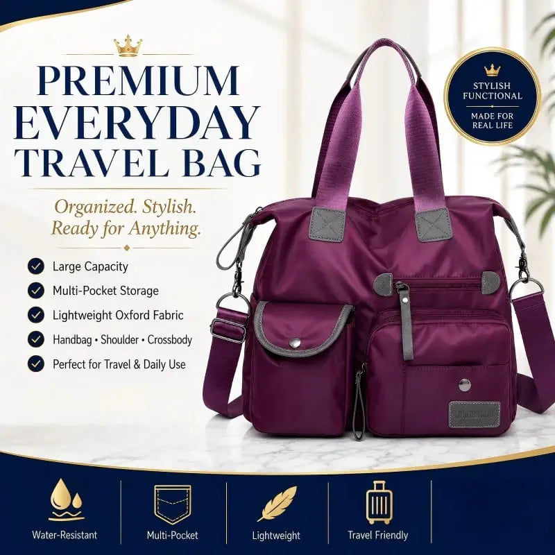 Large Capacity Waterproof Multi-Pocket Tote Bag
