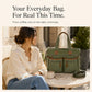 Corduroy Multi-Pocket Convertible Tote Bag