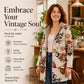 💖Women's Vintage Leaf Print Hooded Coat