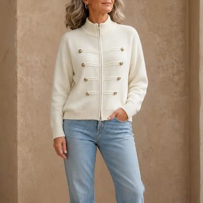 Two-Way Zip Sweater Jacket