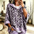 Comfortable And Casual Leopard-print Knitted Hoodie