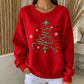 Women Christmas Crew Neck Printing Casual Sweatshirt