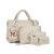 4-Piece PU Leather Tote Crossbody Matching Handbag Set