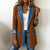Women's Contrast Trim Collared Button Front Ribbed Knit Jacket