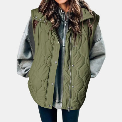 Women's Quilted Hooded Puffer Vest
