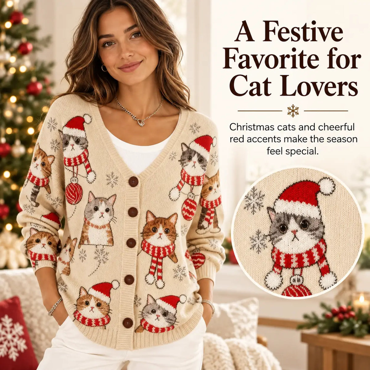 Comfortable Button-up Faux-knit Cardigan