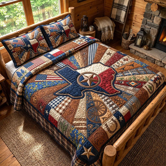 Texas Pride Quilted Bedding Set