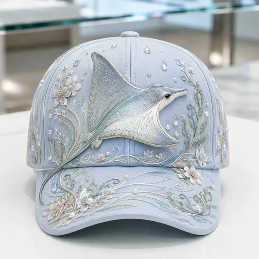 Manta Ray 3D-printed Creature Pattern Cap