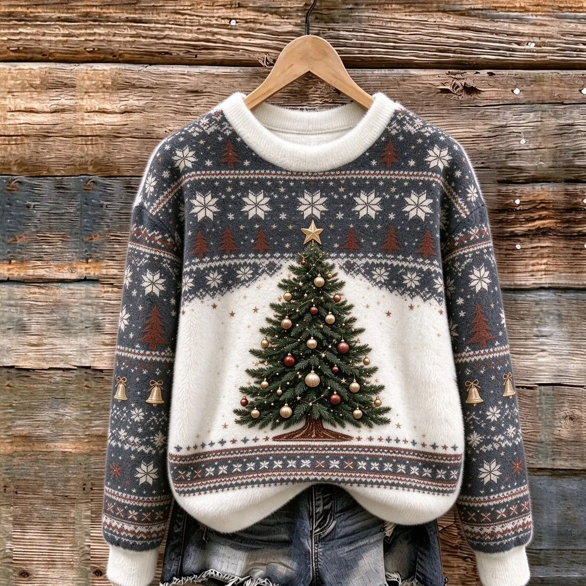 Classic Xmas Tree Cozy Plush Sweatshirt