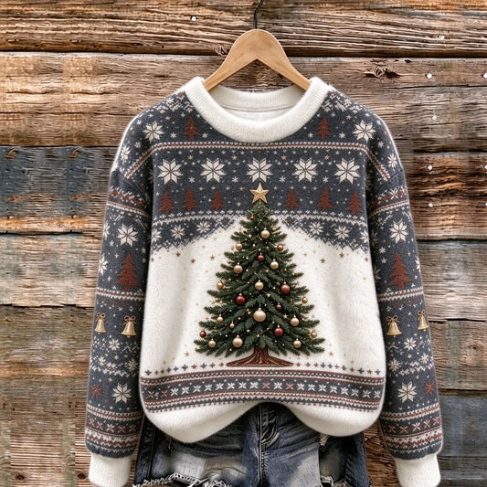 Classic Xmas Tree Cozy Plush Sweatshirt