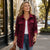 Contrast Rib Collar Leopard Print Corduroy Long Sleeve Shirt Jacket