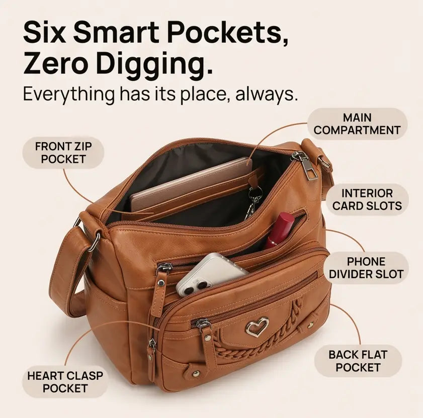 Multi-Pocket Crossbody Bag for Everyday Carry