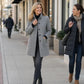 Women's Button-Front Stand Collar Fall Coat