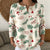 Christmas Retro 3D Digital Print Polo Sweatshirt With Buttons