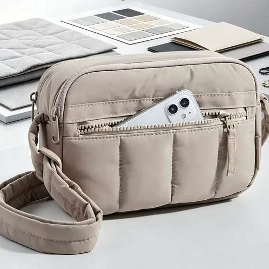 Nylon Lightweight Puffer Crossbody Bag for Women