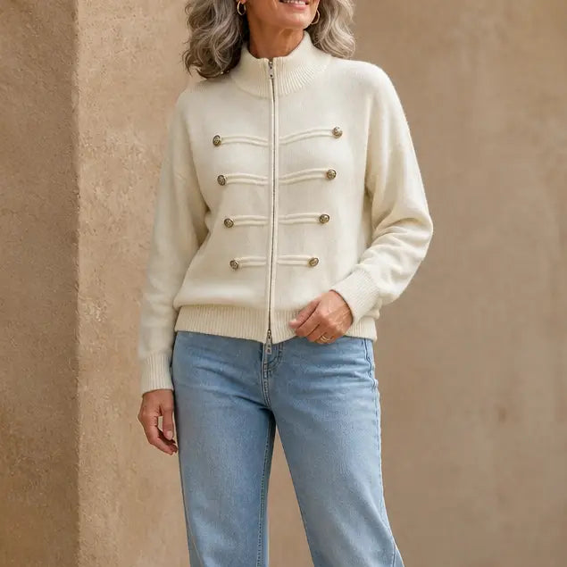 Two-Way Zip Sweater Jacket